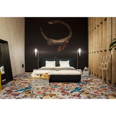 Alfombra rectangular Moooi Small Biophillia Slate de poliamida de pelo bajo by Kit Miles