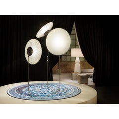 Moooi Small Delft Blue Plate Rug in Low Pile Polyamide by Marcel Wanders Studio