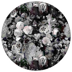 Moooi Small Eden Queen Tapis rond en laine B&W by Marcel Wanders Studio