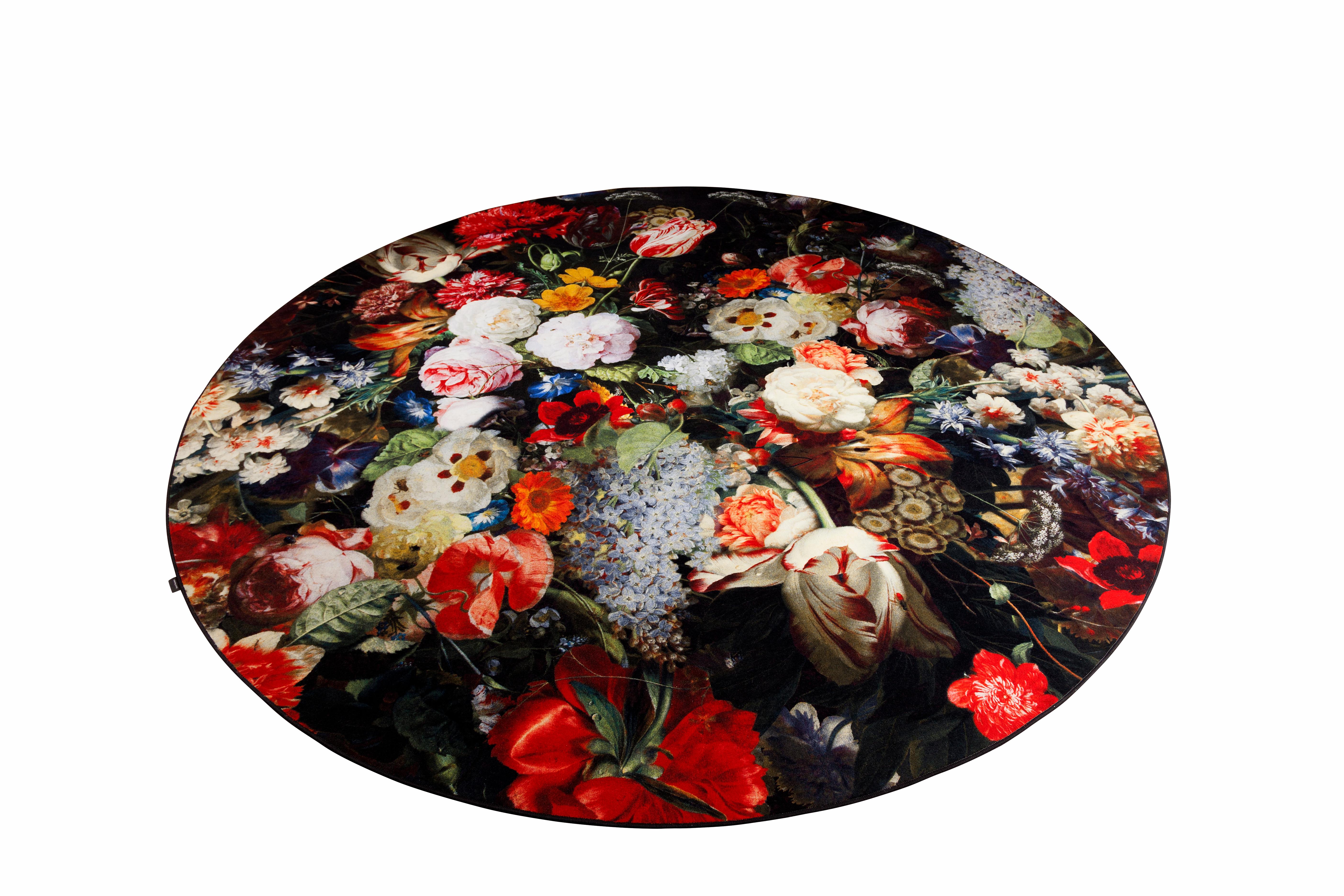 Dutch Moooi Small Eden Queen Round Rug in Soft Yarn Polyamide by Marcel Wanders Studio For Sale
