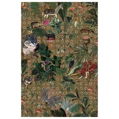 Tapis rectangulaire Moooi Small Extinct Animals Curry en polyamide à poils bas
