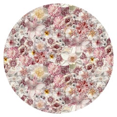 Tapis rond Moooi Small Flowergarden Day en laine avec finition à ourlet aveugle