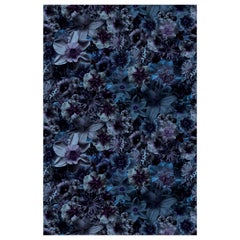 Petit tapis rectangulaire Flowergarden Night de Moooi en polyamide à poils bas