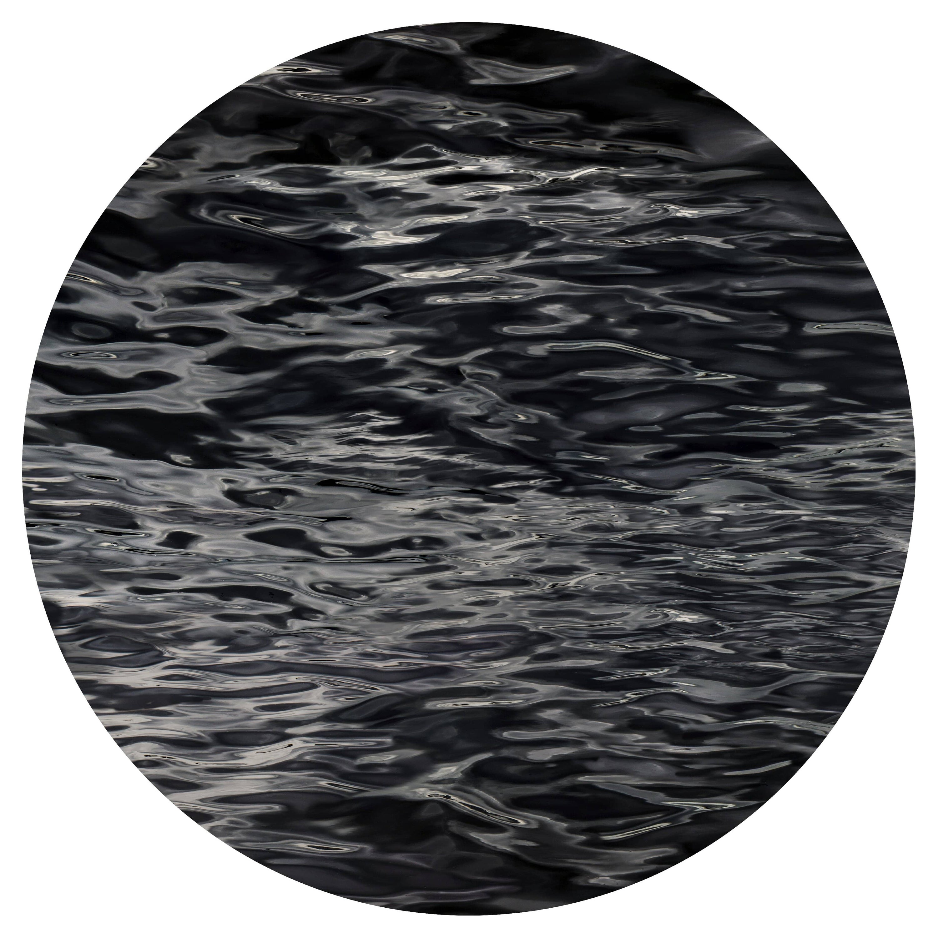 Tappeto rotondo Moooi Small Fluid Oil in morbido filato di poliammide di Rive Roshan