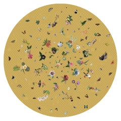Moooi Small Garden of Eden Yellow Rug in Low Pile Polyamide by Edward van Vliet