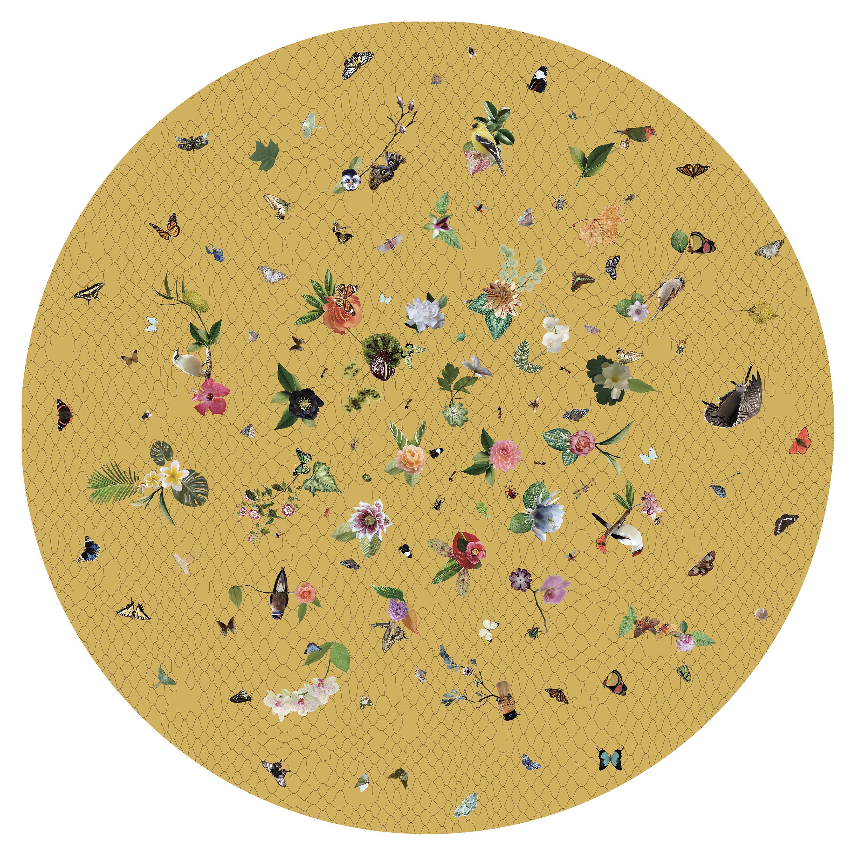 Yellow Moooi Small Garden of Eden Gelber Teppich aus weichem Polyamide von Edward Van Vliet