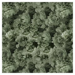 Petit tapis carré vert Hortensia de Moooi en polyamide de fil souple, Andrés Reisinger