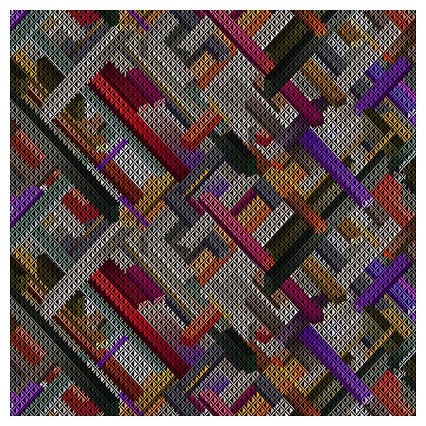 Kleiner rechteckiger Kubrick-Teppich aus hochflorigem Polyamide von Kit Miles, Moooi