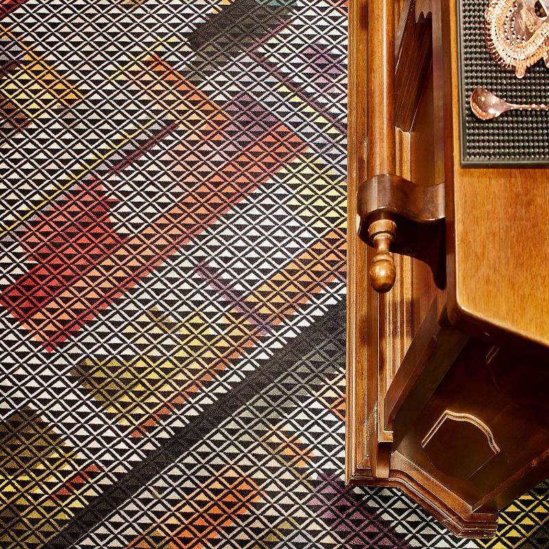 Olandese Tappeto rettangolare Moooi Small Kubrick in lana con finitura a orlo cieco di Kit Miles in vendita