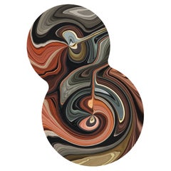 Petit tapis Moooi en agate organique à couches liquides et polyamide à poils bas de Claire Vos