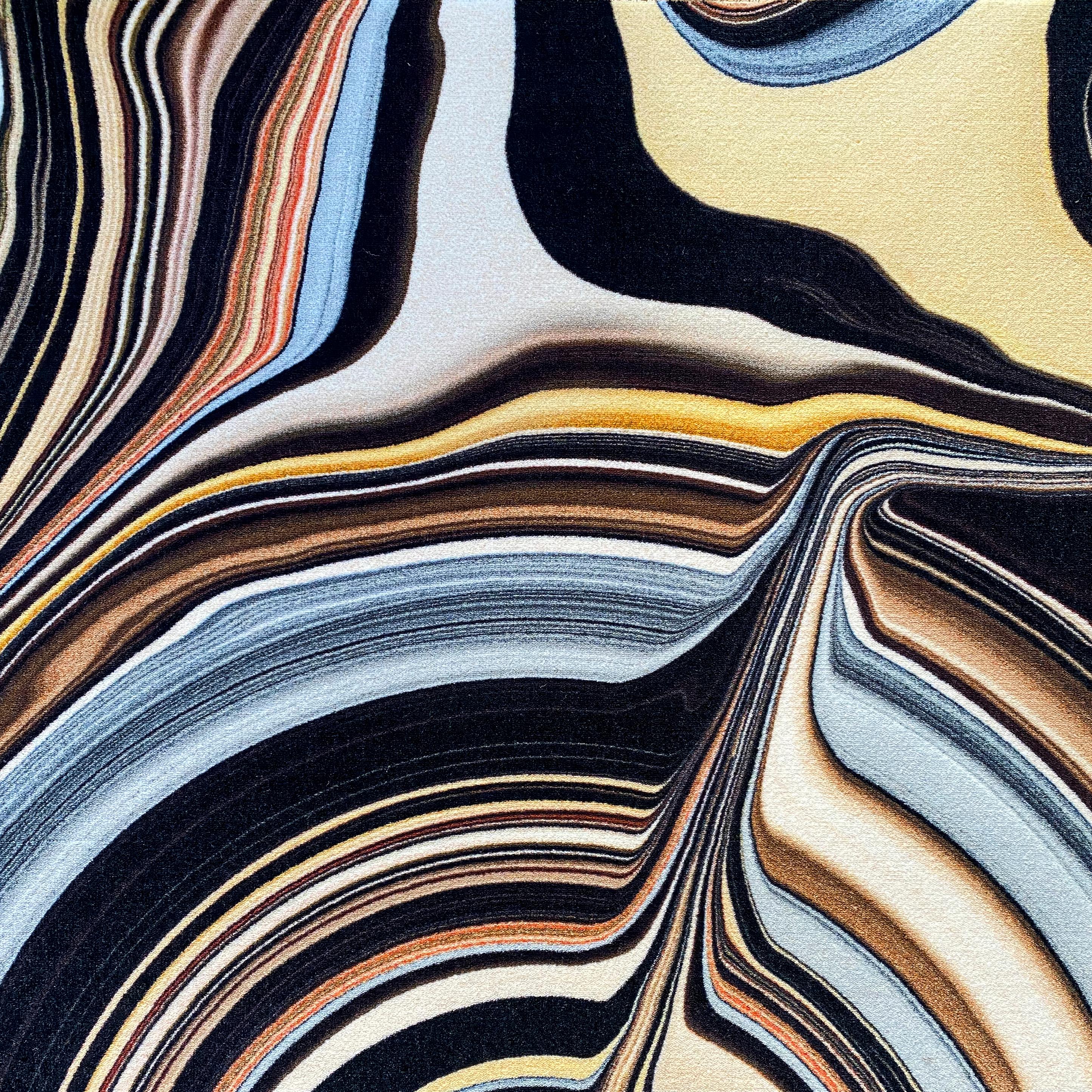 Tappeto Moooi Small Liquid Layers Ara Round in lana di Claire Vos In condizioni Nuovo in vendita a Brooklyn, NY