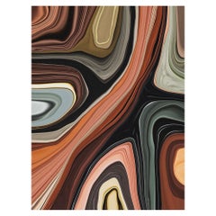 Tapis rectangulaire Moooi Small Liquid Layers Marl en laine de Claire Vos