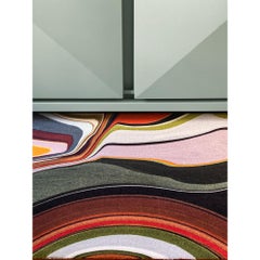 Tappeto rettangolare Moooi Small Liquid Layers Tulip in poliammide a pelo corto, Claire Vos