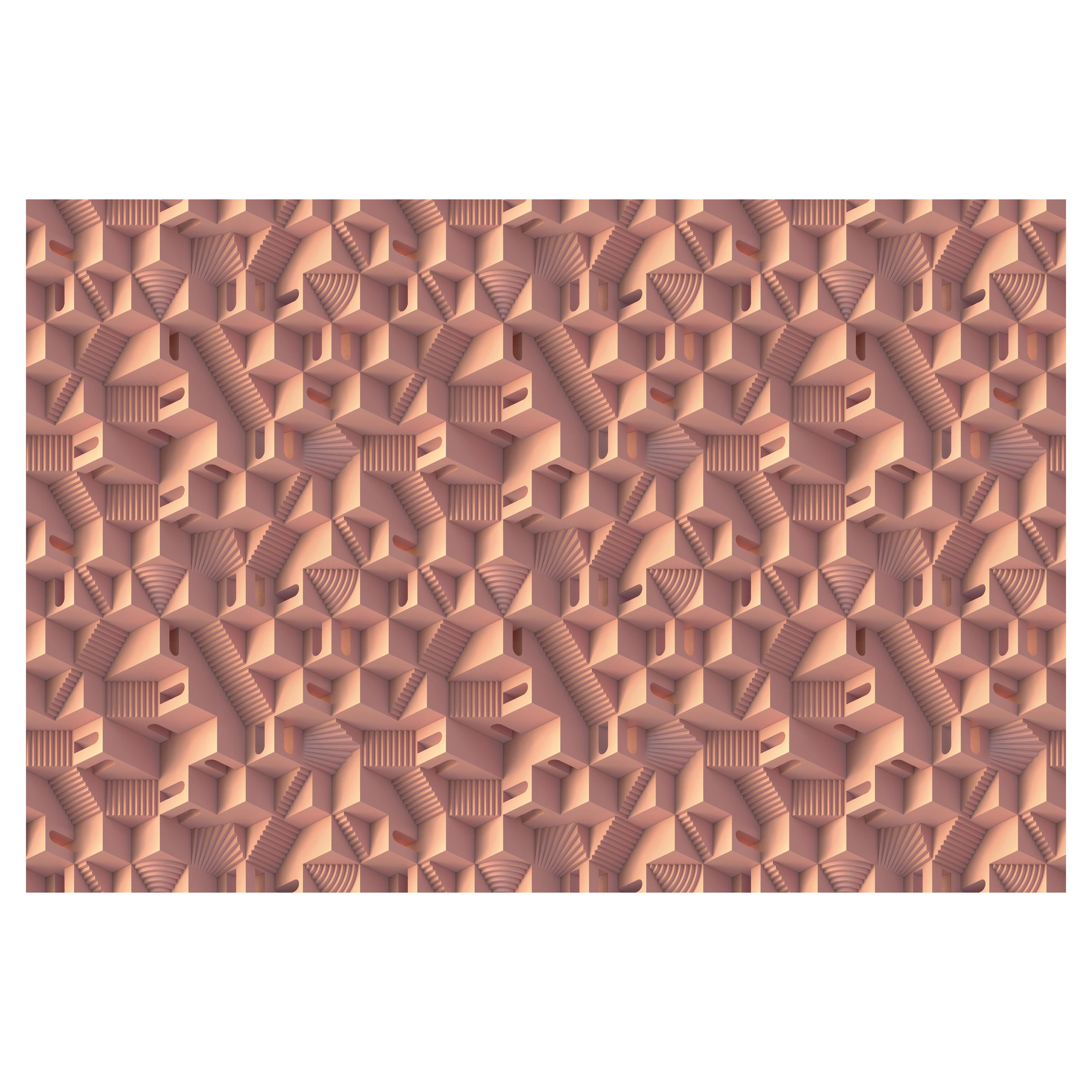 Kleiner, rechteckiger Miami Moooi-Teppich aus Polyamide mit niedrigem Flormuster von Note