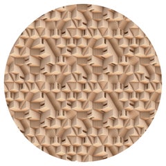 Moooi Small Maze Puglia Round Rug Rug in Wool with Blind Hem Finish by Note