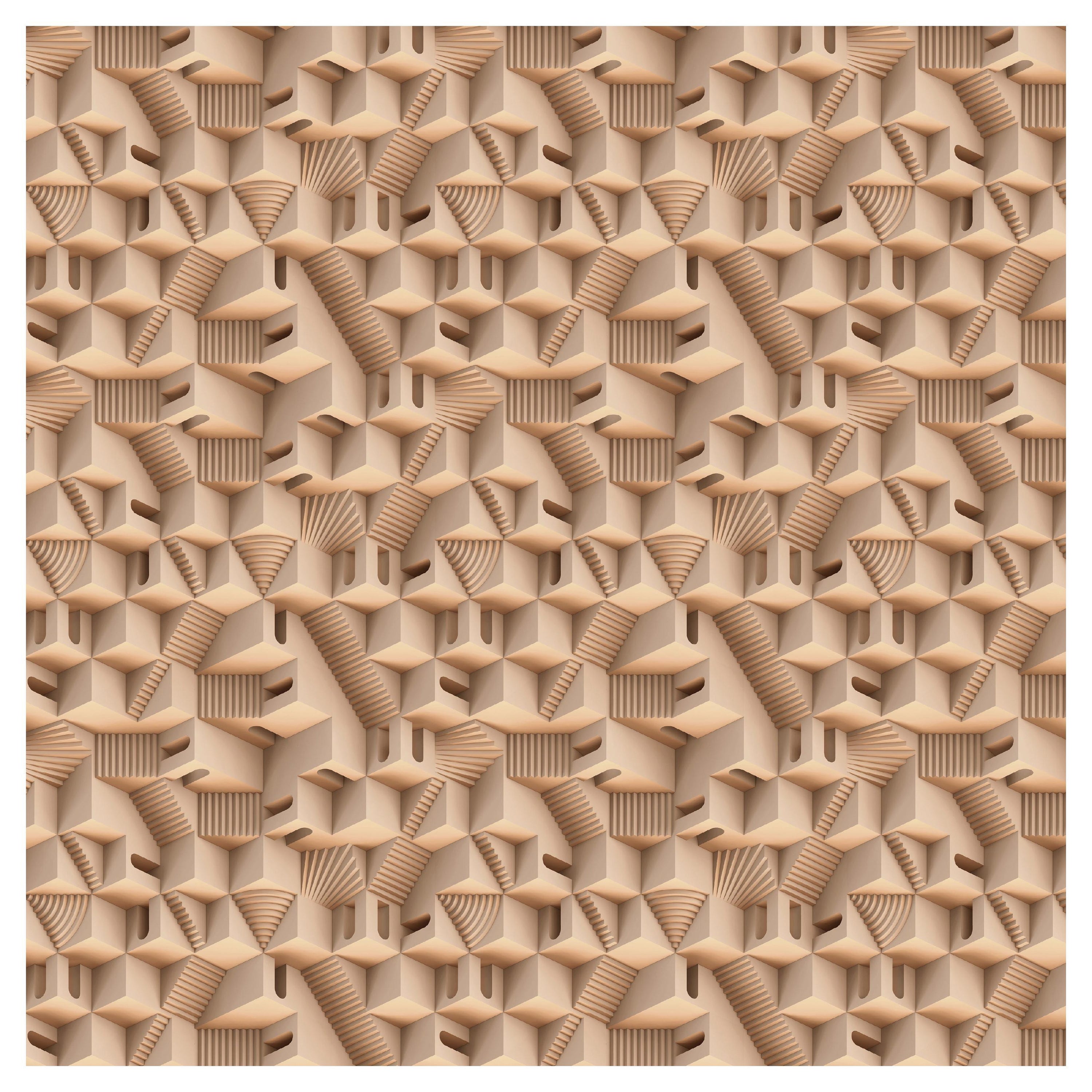 Petit tapis carré Maze Puglia en polyamide souple Moooi en vente