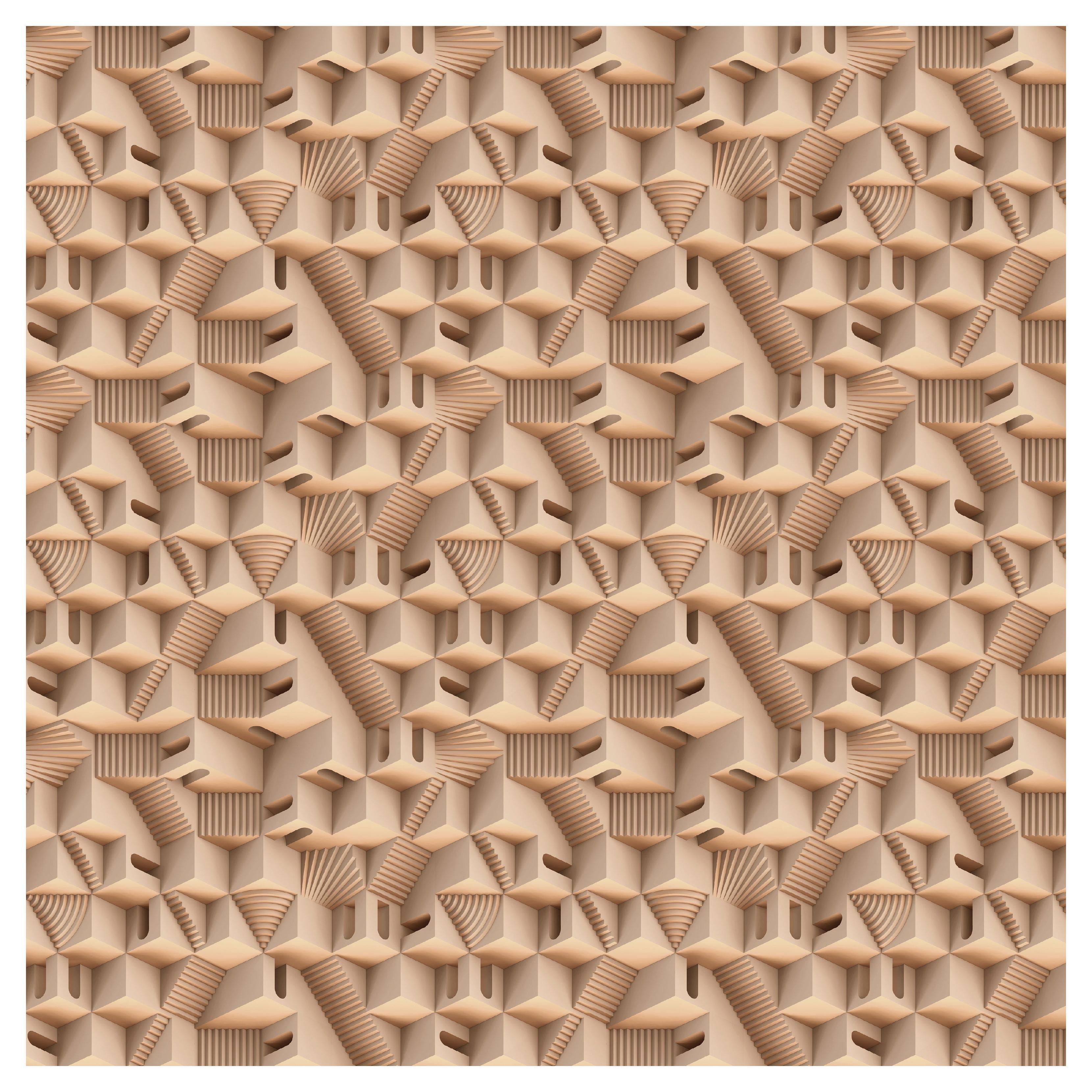 Kleiner Maze Puglia Quadratischer Teppich aus Wolle mit Blindsaum von Moooi von Note