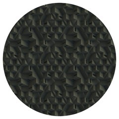Moooi Small Maze Tical Round Rug Rug in Wool with Blind Hem Finish by Note