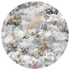 Moooi Small Memento Medley Dawn Tapis rond en polyamide à poils ras