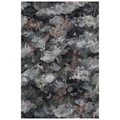 Moooi Petit tapis de bureau rectangulaire Memento Medley Dusk en polyamide à poils bas
