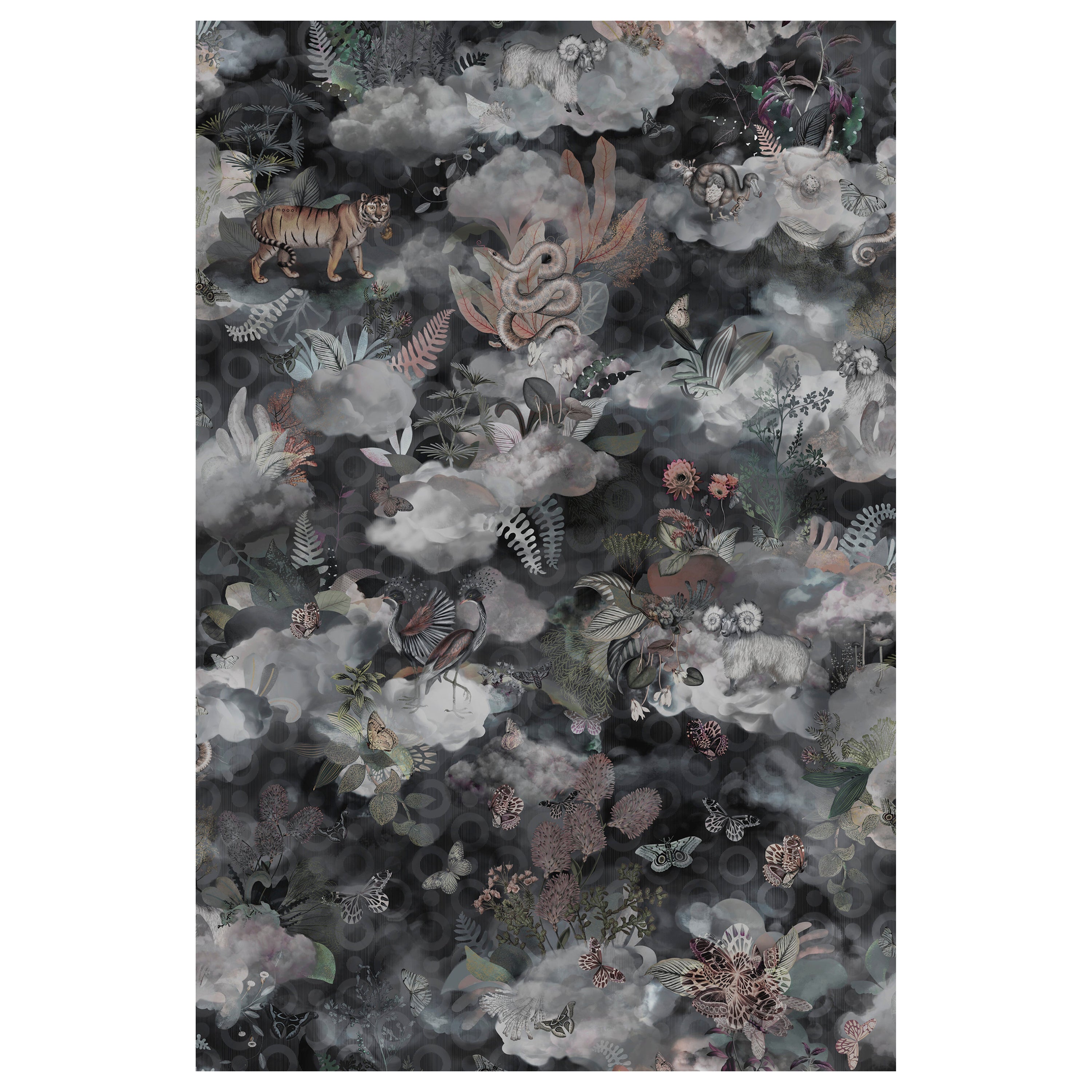 Moooi Small Memento Medley Dusk Tappeto rettangolare in lana con finitura a orlo cieco