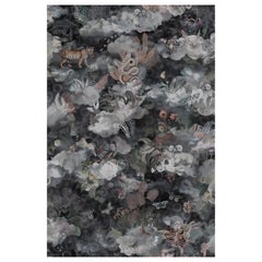Moooi Small Memento Medley Dusk Tappeto rettangolare in lana con finitura a orlo cieco