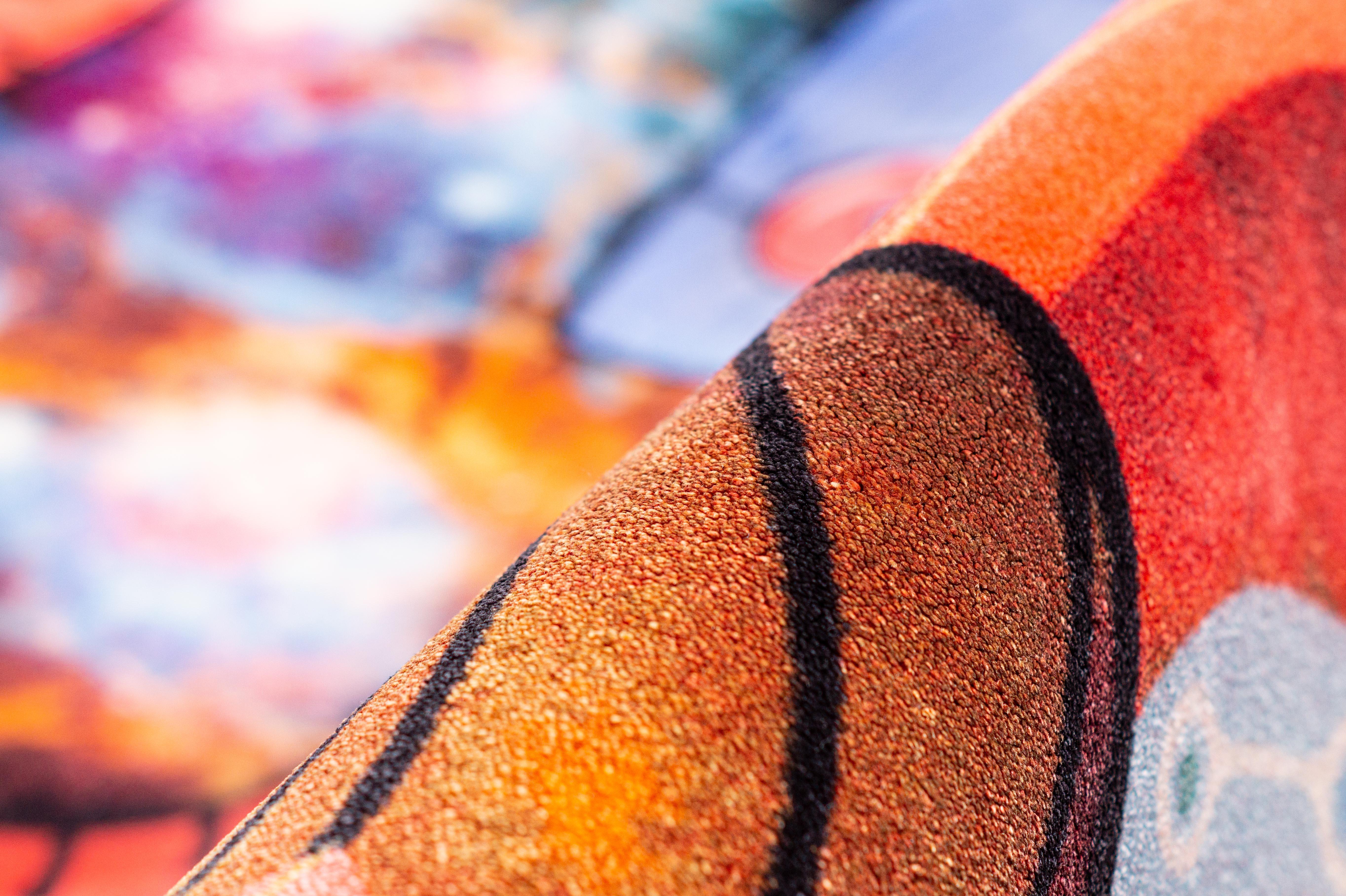 Moooi Small Plejaren Rug in Wool with Blind Hem by Elena Salmistraro In New Condition For Sale In Brooklyn, NY