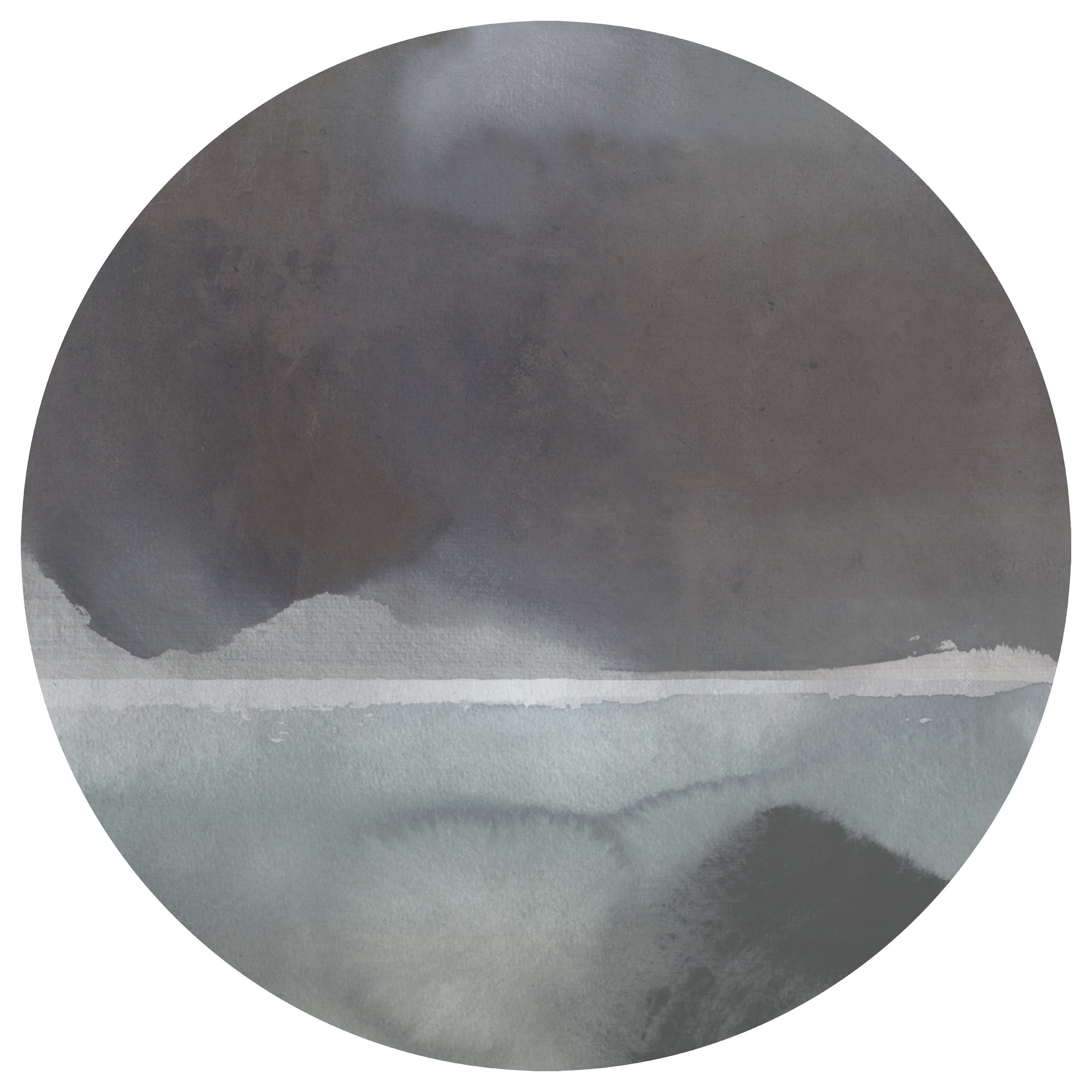 Tappeto rotondo Moooi Small Quiet Collection Horizon Fog in lana