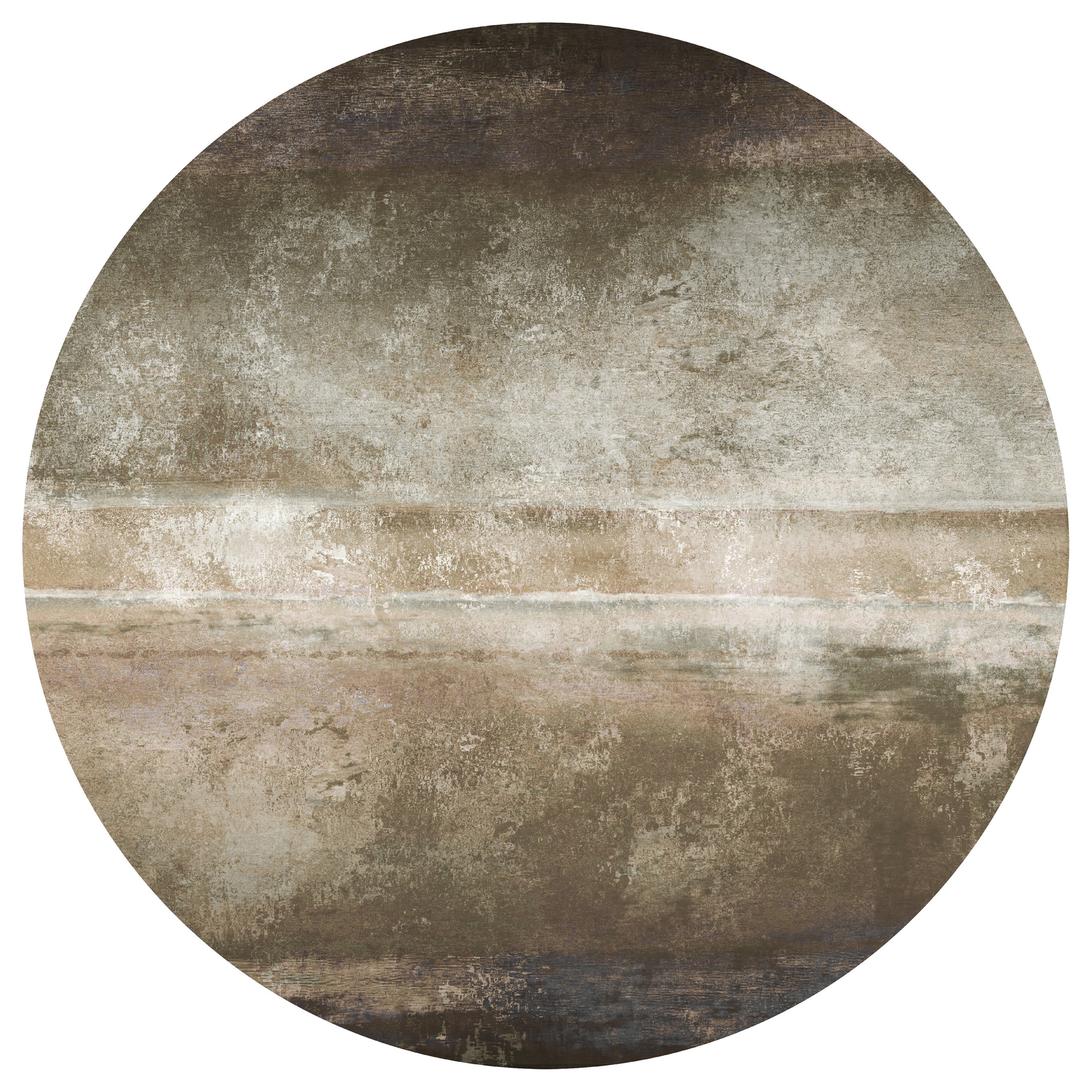 Tapis rond Morning Clay de la collection Moooi Small Quiet en polyamide à poils bas