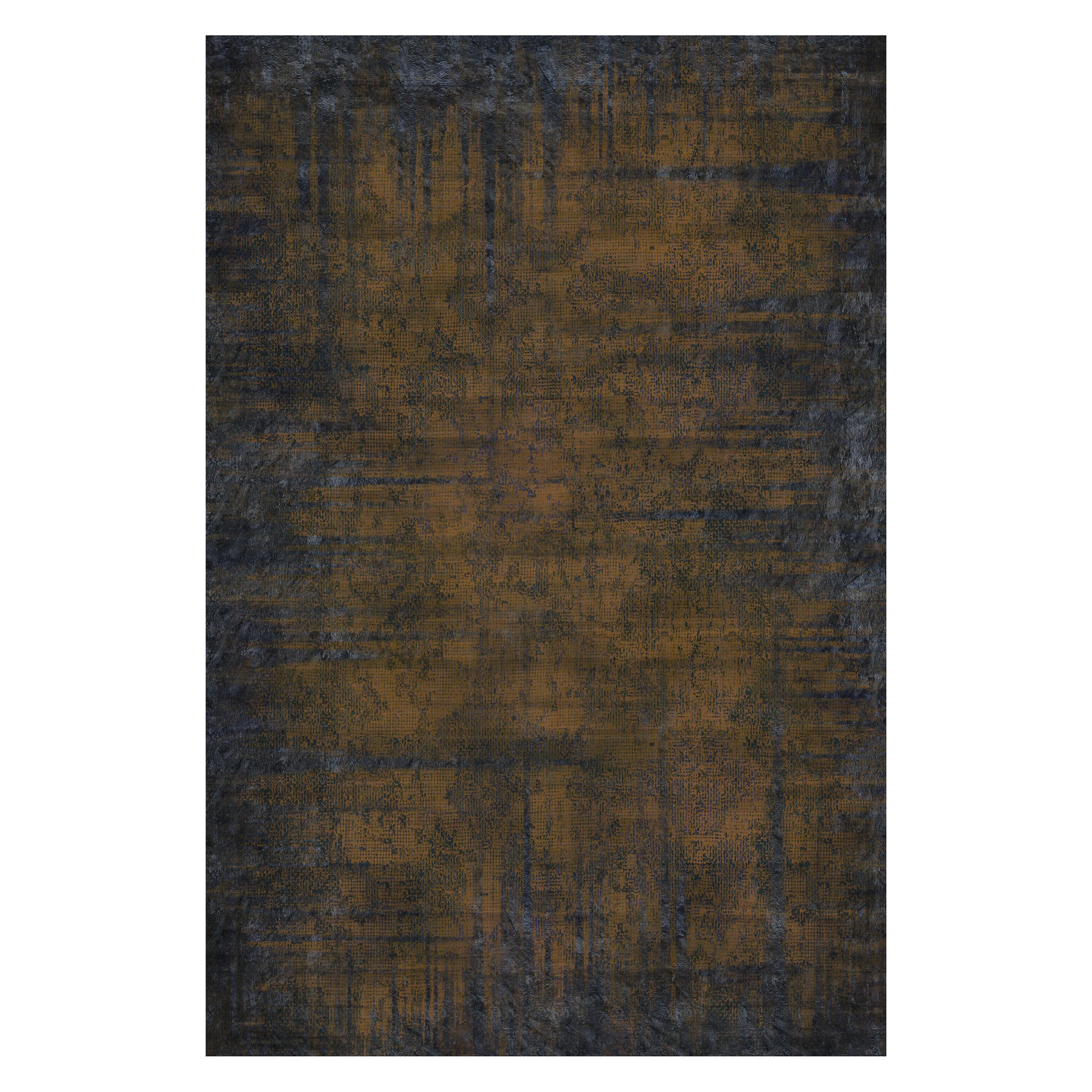 Tapis rectangulaire Moooi Small Quiet Collection Patina Cinnamon en laine