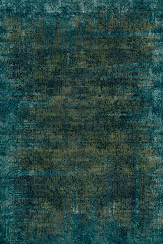 Moooi Large Quiet Collection Patina Moss Rectangle Rug in Low Pile ...