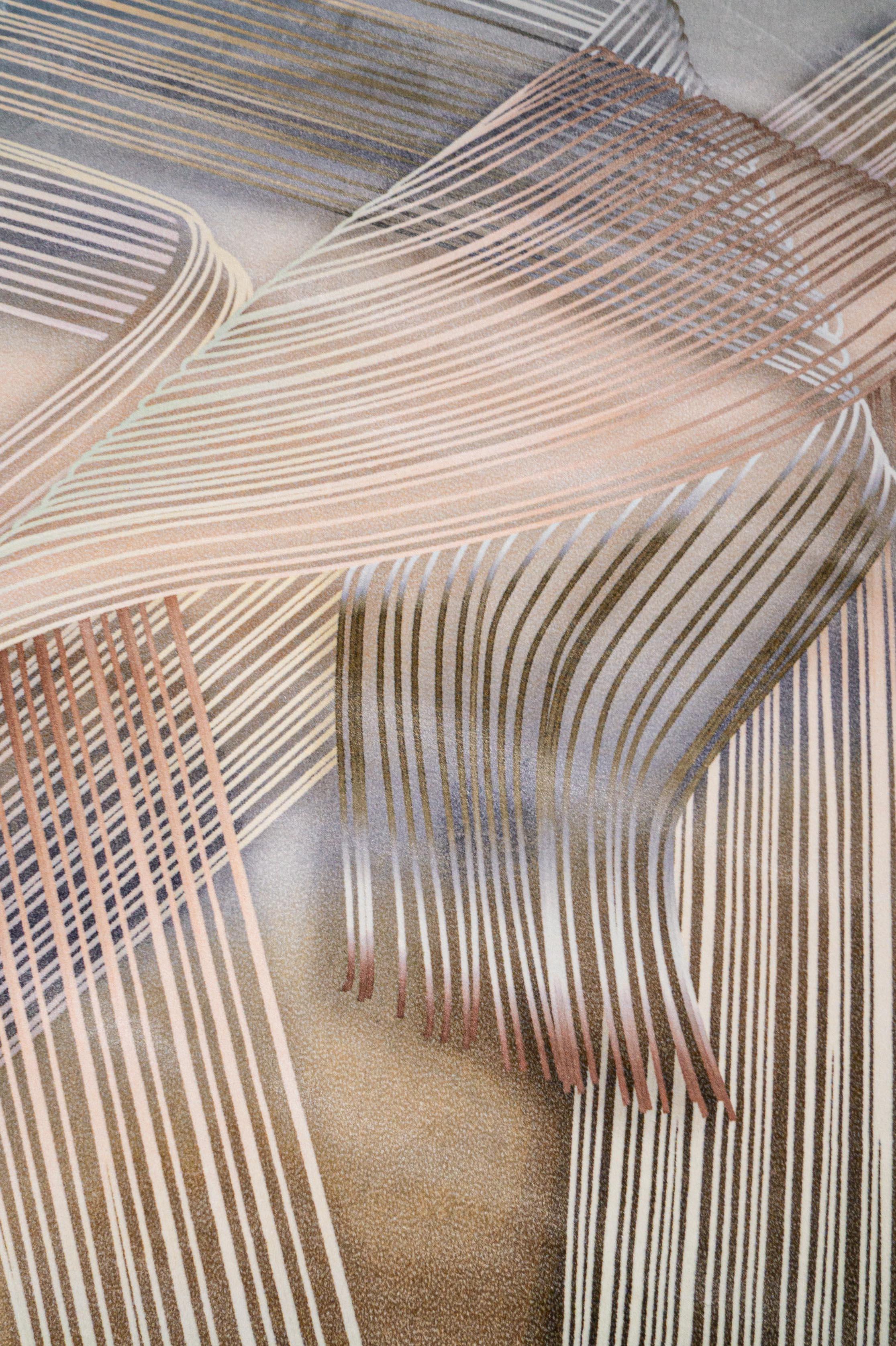 Néerlandais Petit tapis d'hiver Moooi Re-Mingle en polyamide à poils bas de Claire Vos en vente