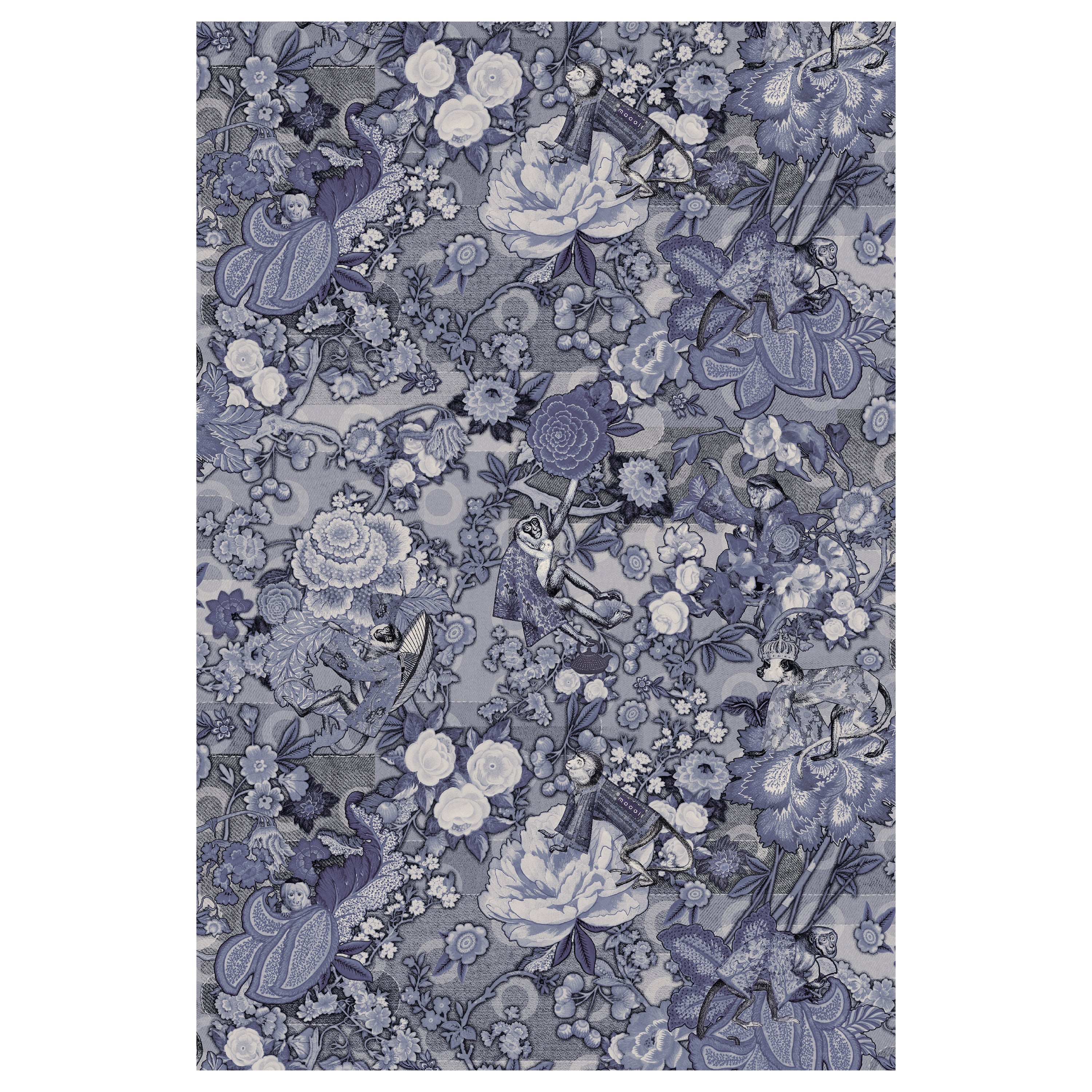 Tapis rectangulaire bleu Ming Rendezvous Tokyo Moooi