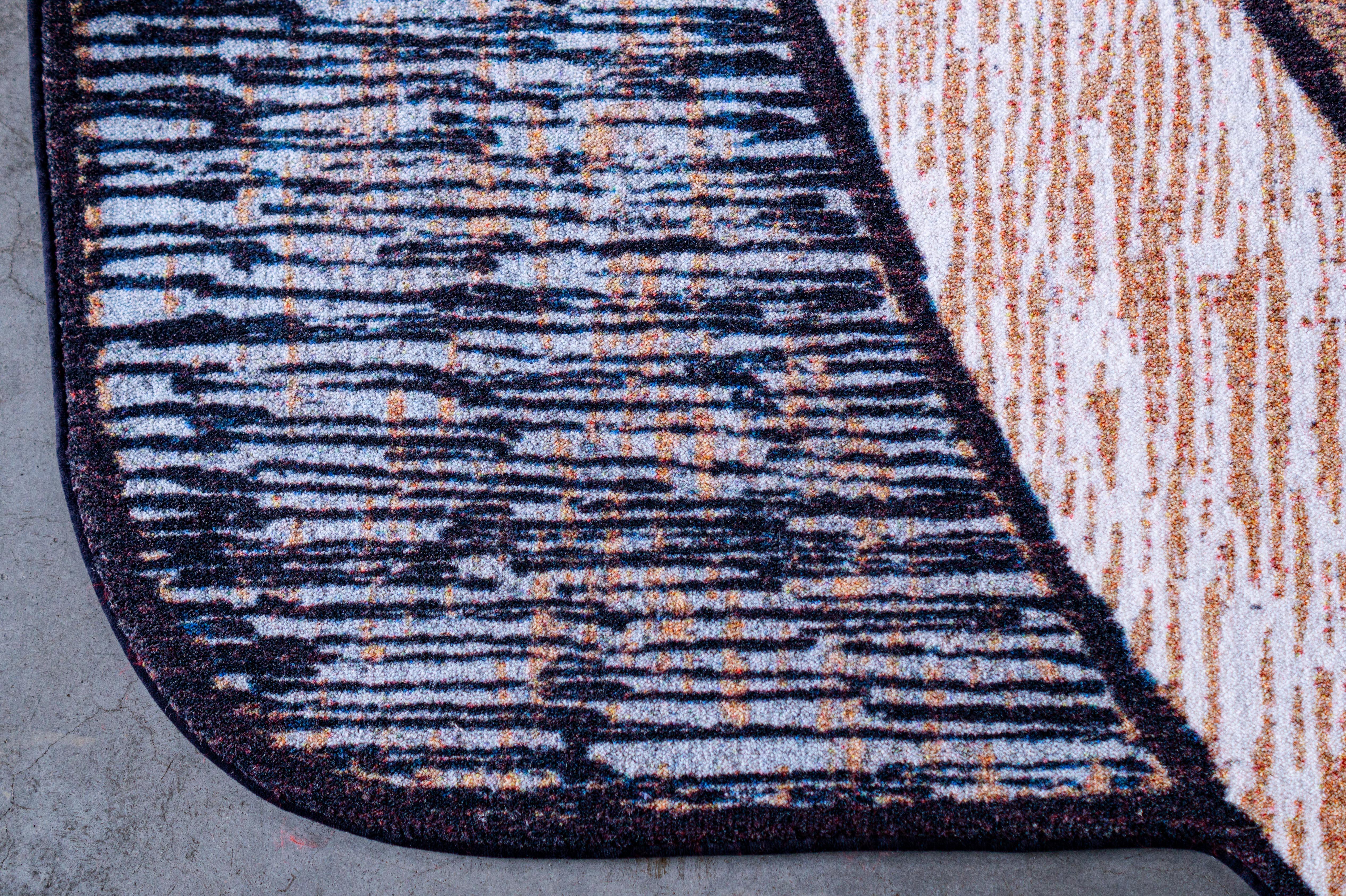Kleiner Moooi-Collage-Teppich aus Wolle mit Blindsaum von Joost van Bleiswijk im Zustand „Neu“ im Angebot in Brooklyn, NY