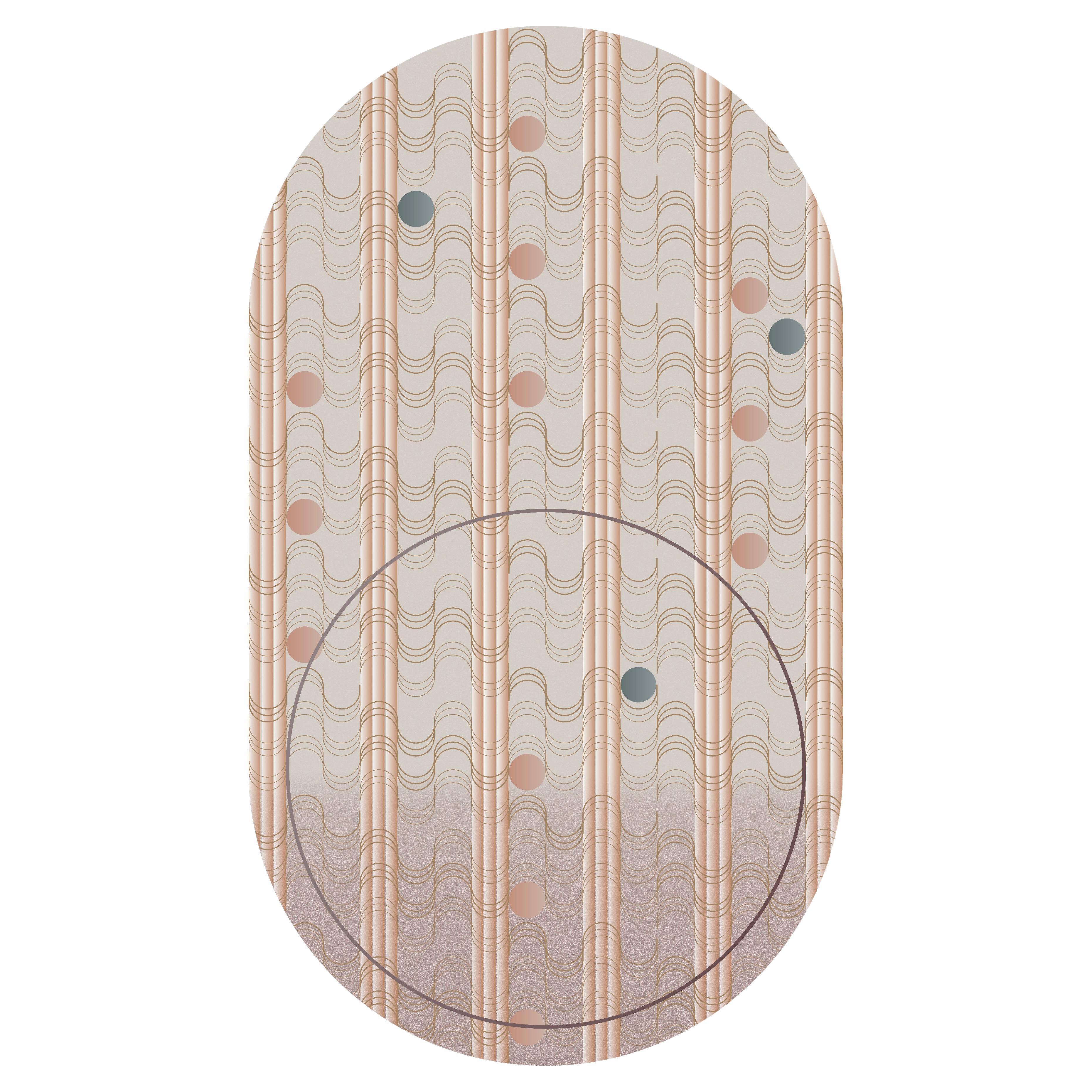 Moooi Small Swell Collection Sunstone Rug in Low Pile Polyamide by Mae Engelgeer For Sale