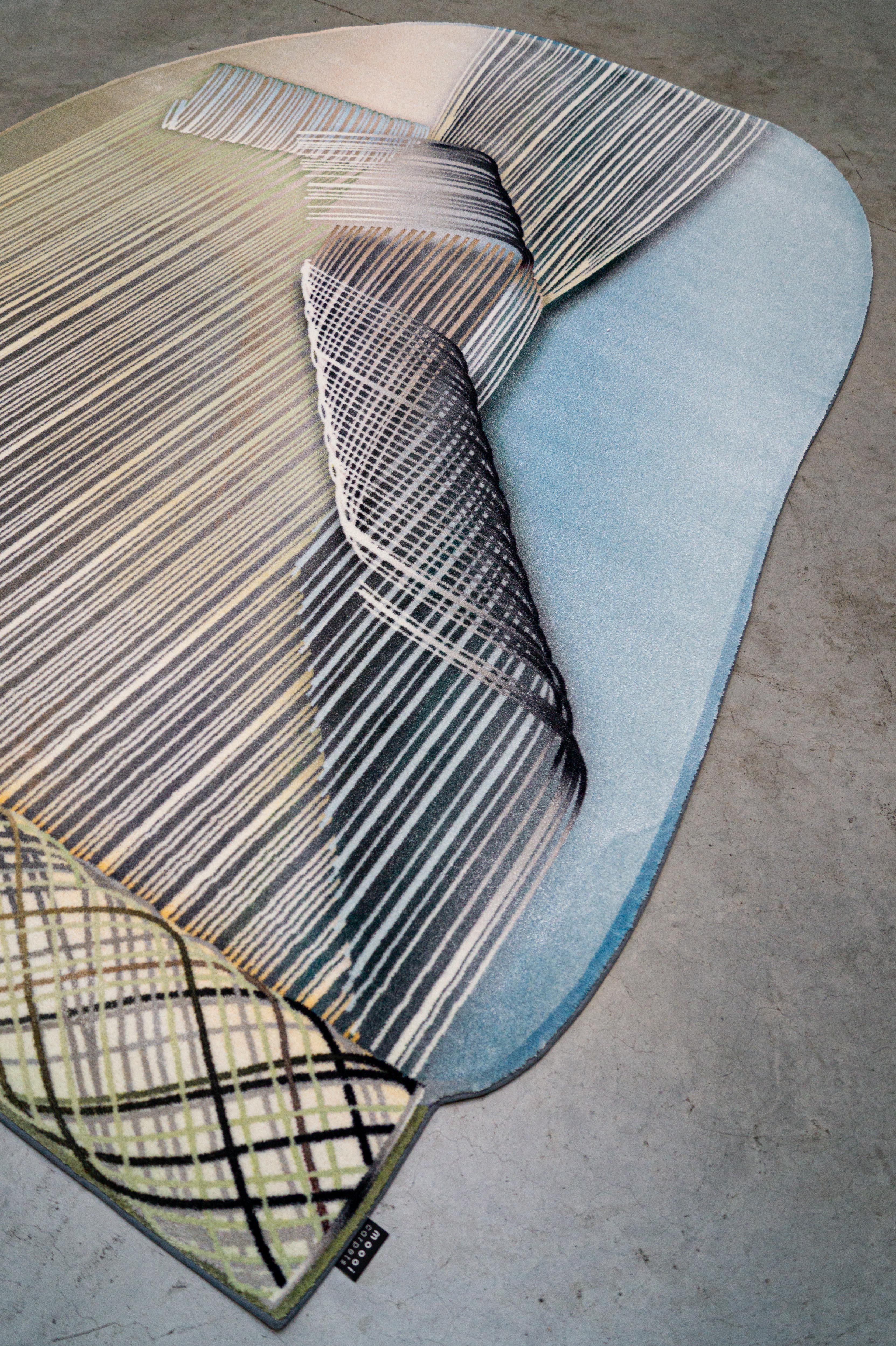 Petit tapis Moooi Un-Roll Spring en laine avec finition à ourlet aveugle par Claire Vos Neuf - En vente à Brooklyn, NY