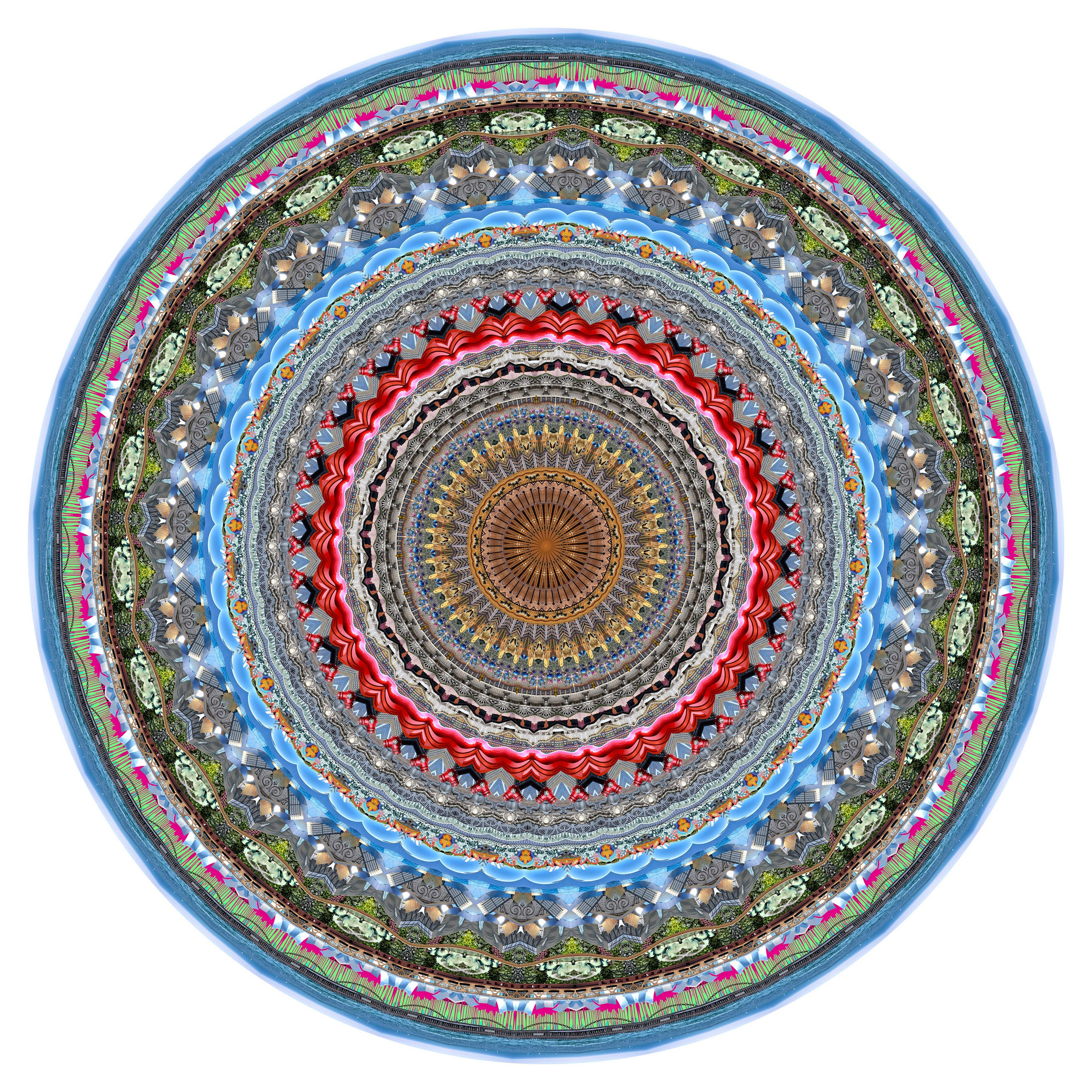 Tappeto Moooi Small Urban Mandala Chicago in poliammide a pelo corto di Neal Peterson