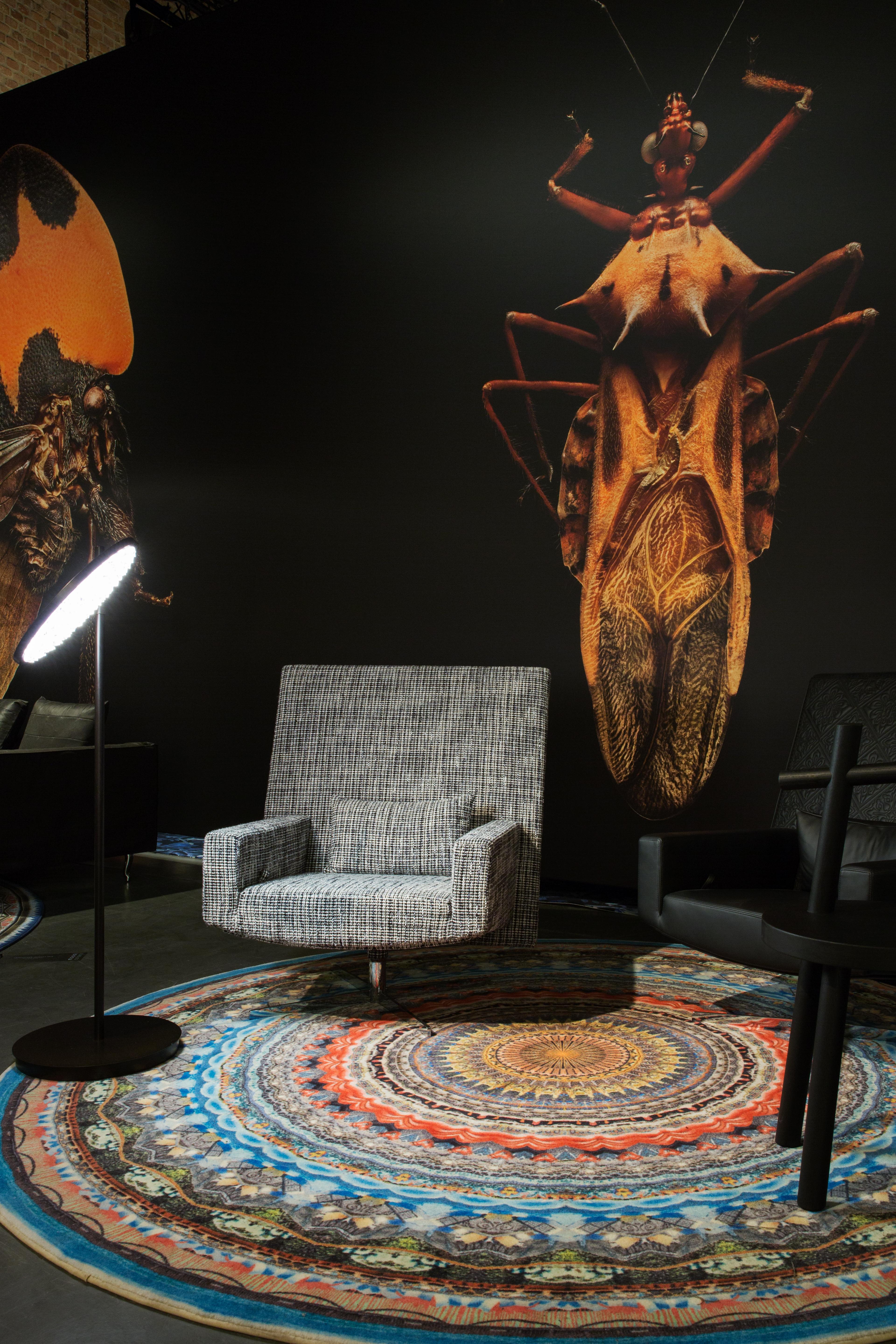 Dutch Moooi Small Urban Mandala Chicago Rug in Soft Yarn Polyamide by Neal Peterson For Sale