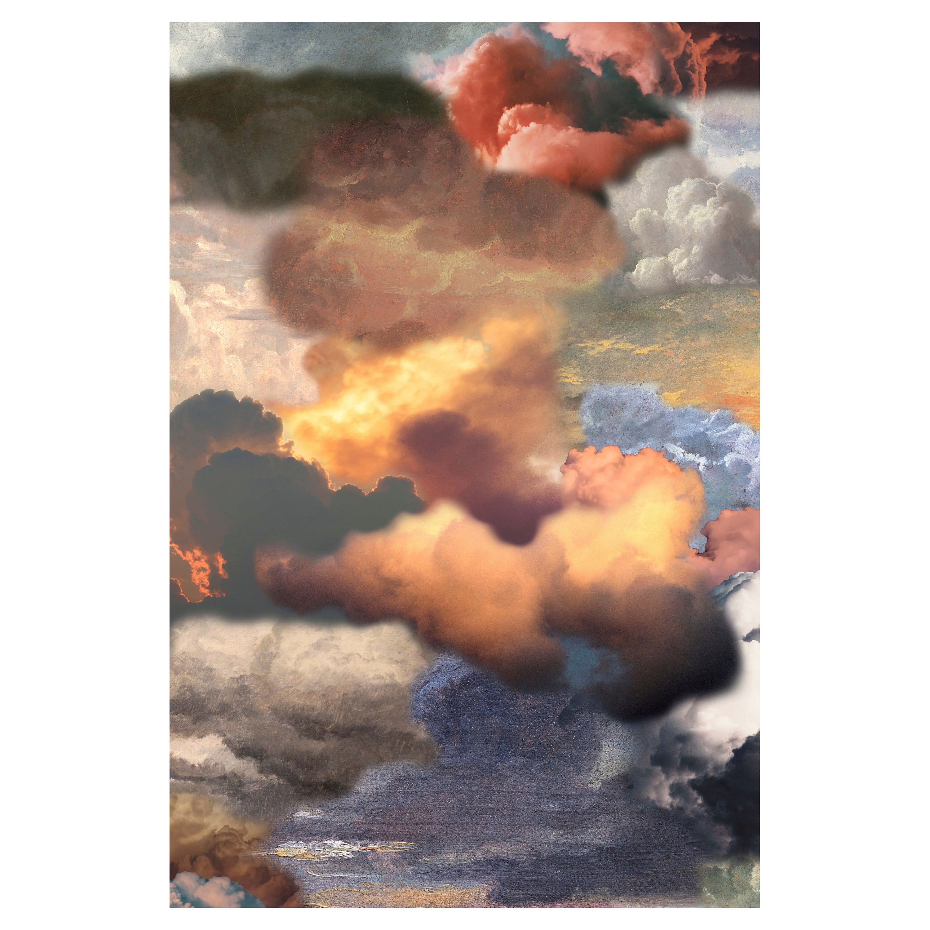 Moooi Alfombra retrato pequeño Walking on Clouds Dusk en lana by Front
