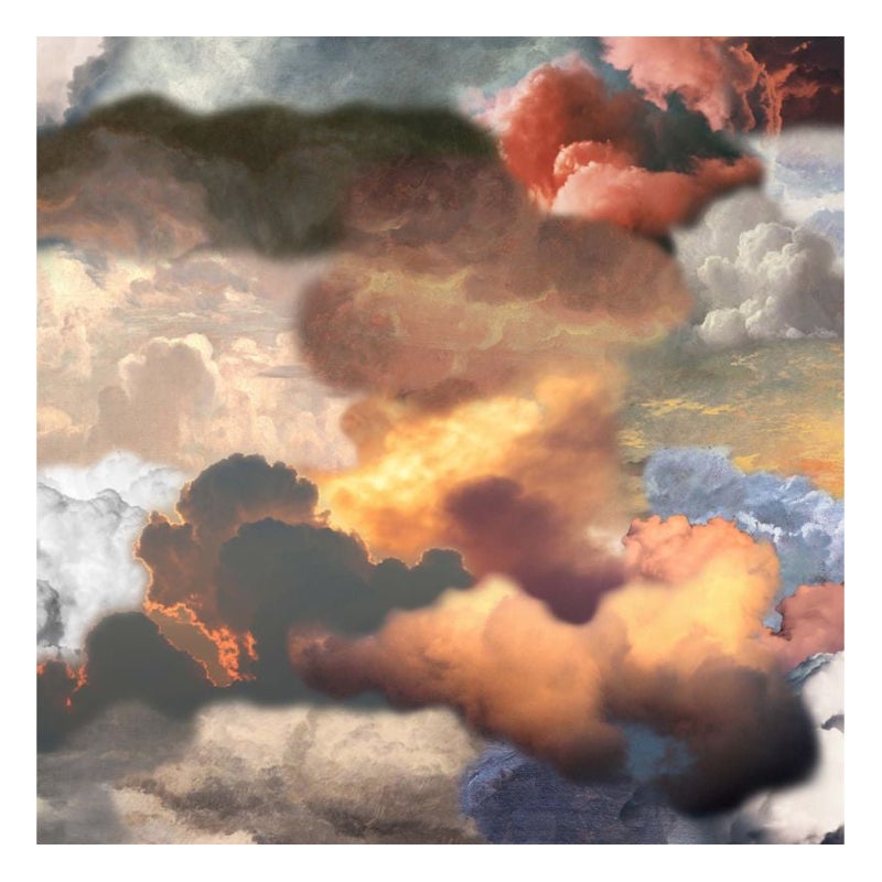 Moooi Alfombra cuadrada pequeña Walking on Clouds Dusk de poliamida de hilo suave por delante