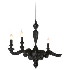 Moooi Smoke Chandelier Lamp in Wood with Epoxy Resin by Maarten Baas