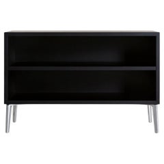 Moooi Sofa So Good Demi Double Shelf Schwarz gebeizte Eiche mit Aluminiumfüßen