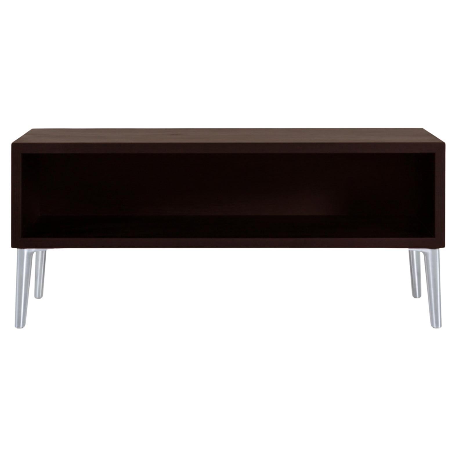 Moooi Sofa So Good Demi Shelf Wenge Stained Oak with Aluminum Feet For Sale