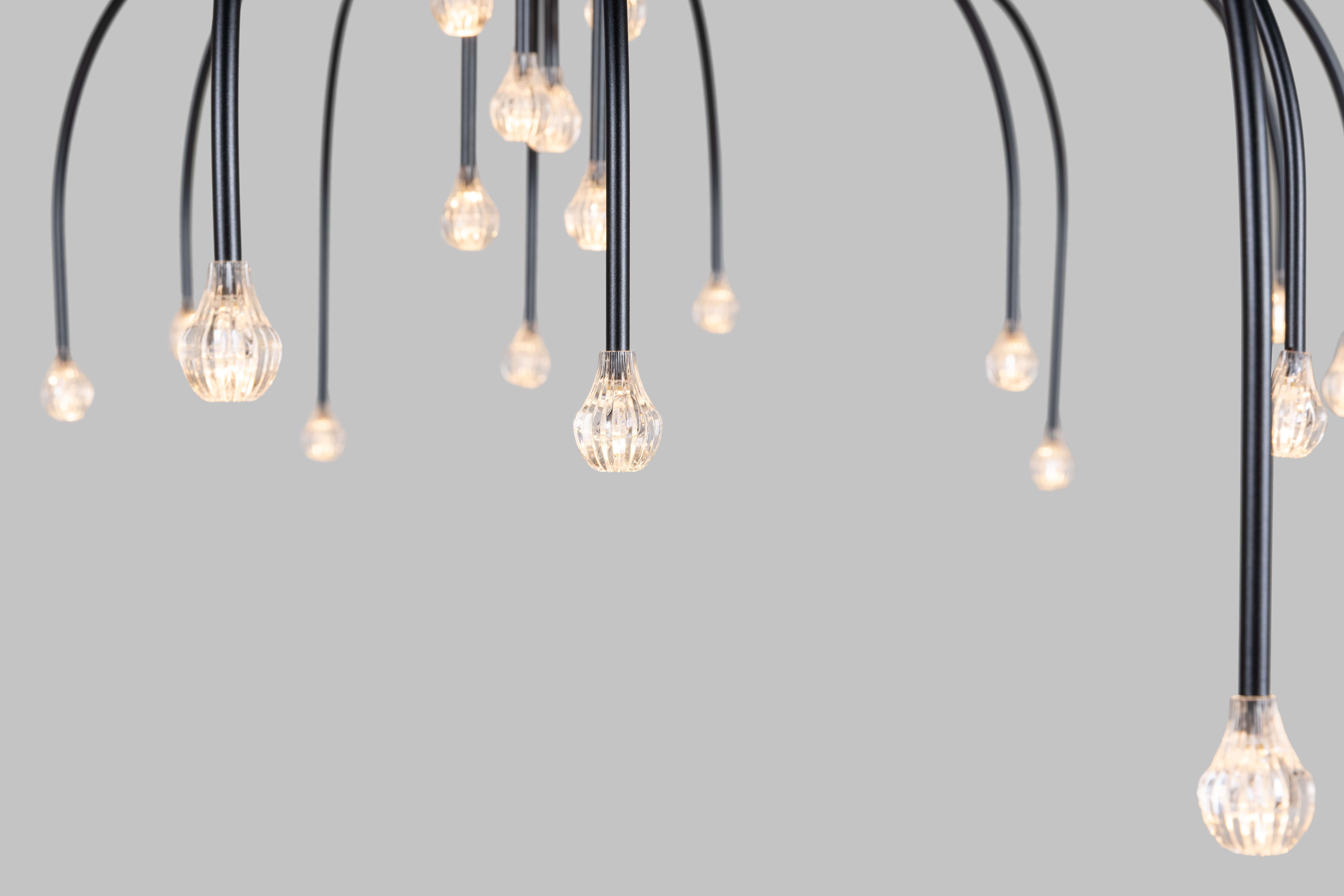 Moderno Moooi Starfall Light 30 Lampada a sospensione circolare in nero by Front Design in vendita
