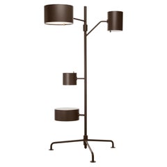 Moooi Statistocrat LED-Stehleuchte in mattem Sepiabraun pulverbeschichtetem Aluminium