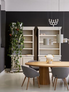 Moooi Statistocrat Suspension Lamp in Pastel Blue Powder Coated Aluminium