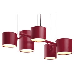 Moooi Statistocrat Suspension Lamp in Ruby Red Powder Coated Aluminium