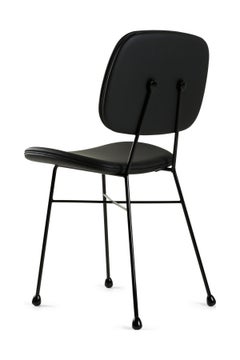 Moooi The Golden Chair in Black Steel Frame with Black Upholstery