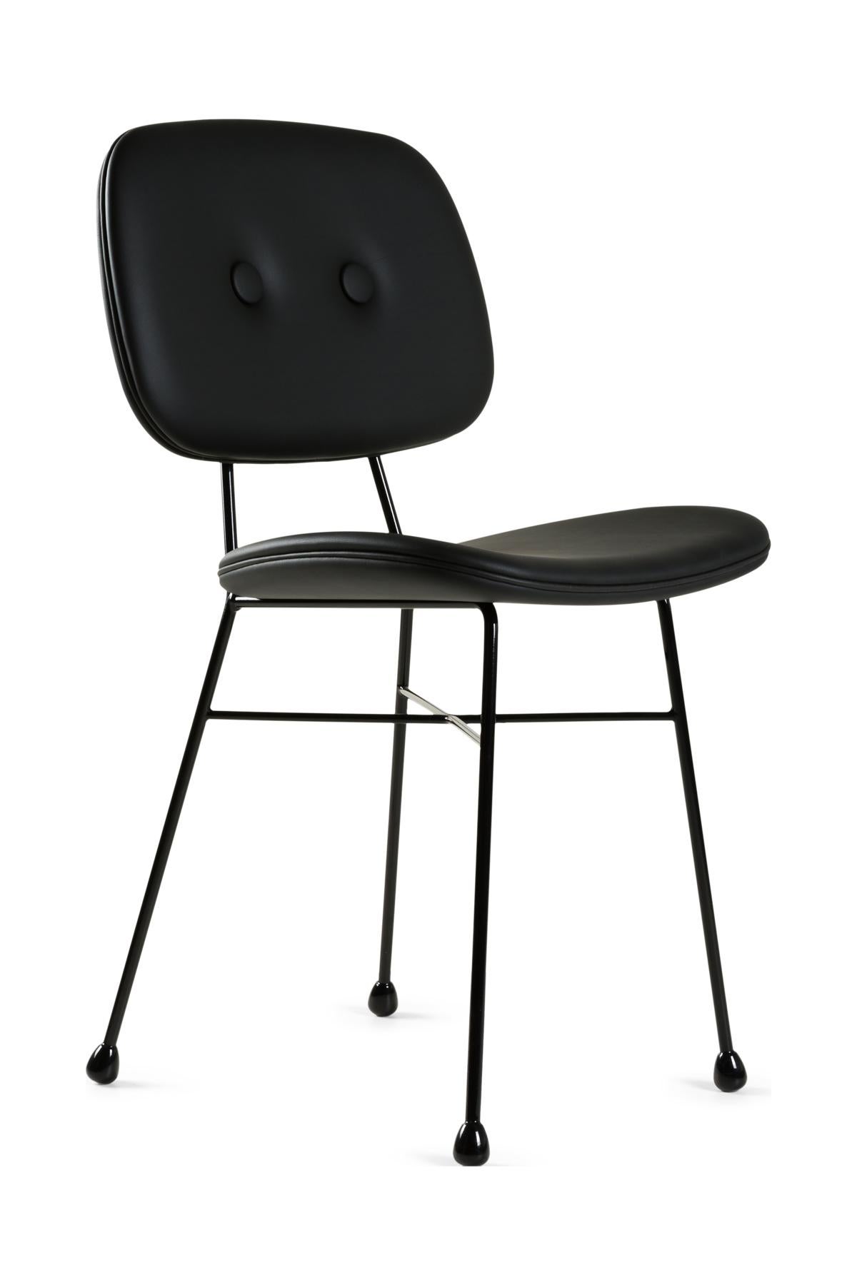 Acier Moooi The Golden Chair avec cadre en acier noir et tissu d'ameublement noir en vente