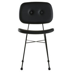 Moooi The Golden Chair in Black Steel Frame with Black Upholstery